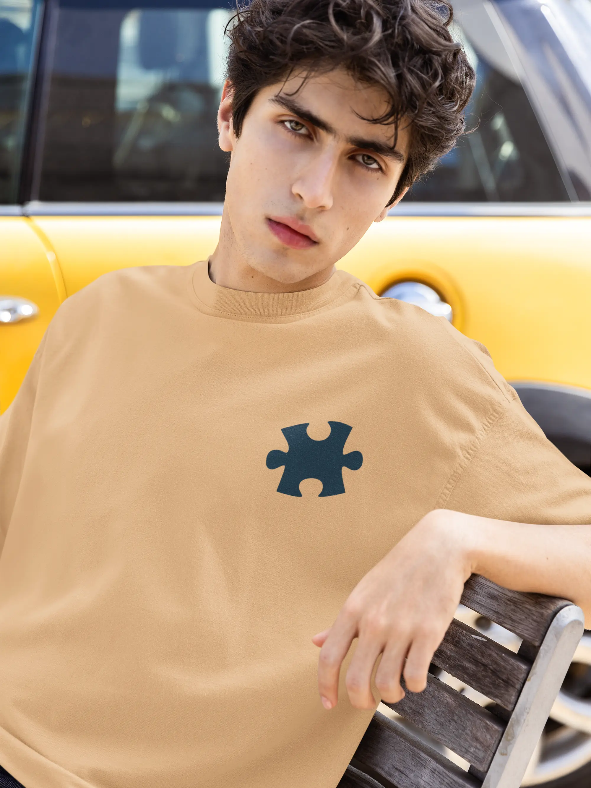 Solid T-Shirt - Beige