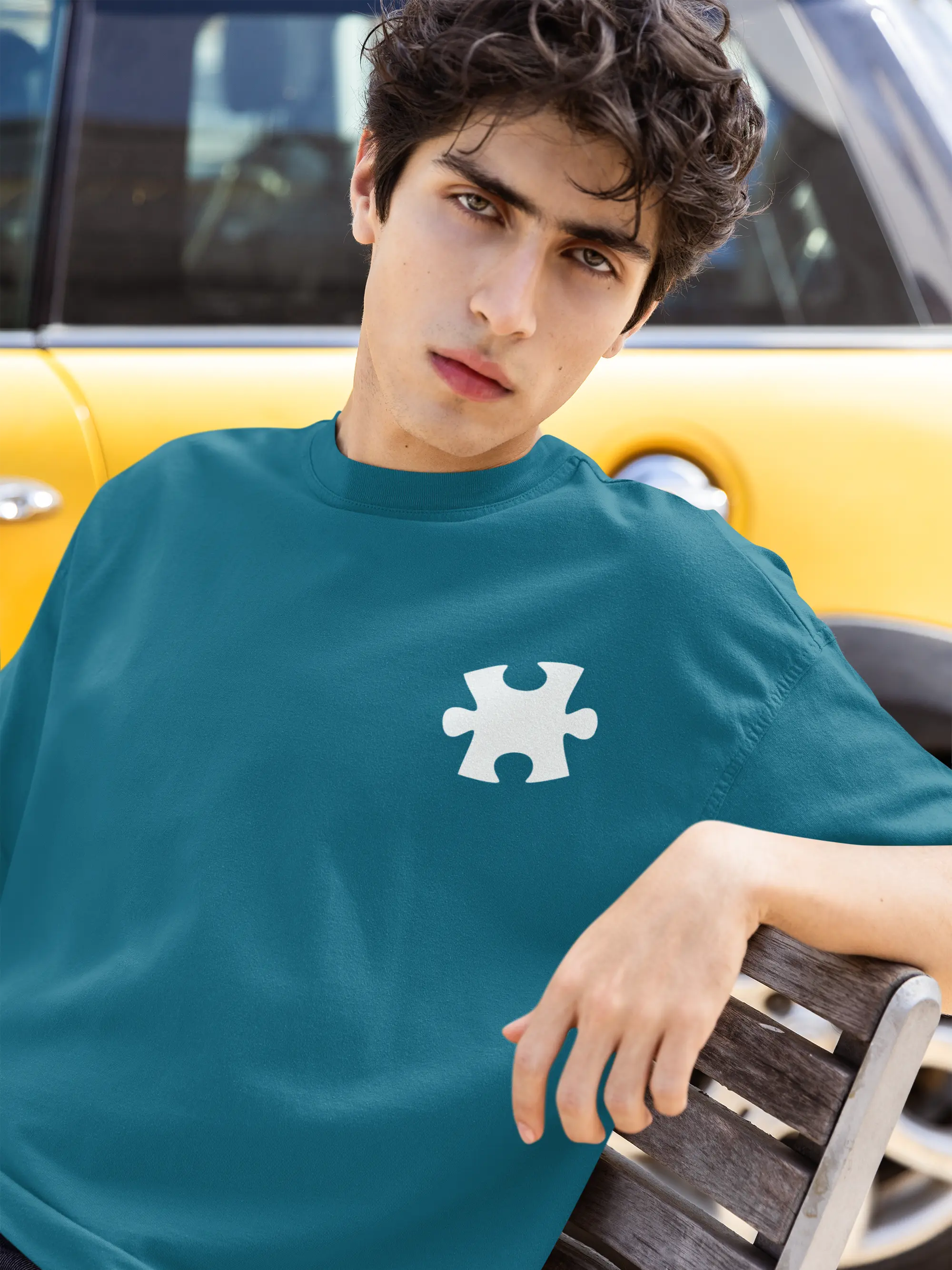 Solid T-Shirt - Teal-Blue